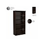 Bush Business Furniture Hybrid 73"H 5-Shelf Bookcase with Adjustable Shelves, Black Walnut Laminated Wood (HYB136BW-Z)~#|#~sp147696175_sc7