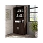 Bush Business Furniture Hybrid 73"H 5-Shelf Bookcase with Adjustable Shelves, Black Walnut Laminated Wood (HYB136BW-Z)~#|#~sp147696179_sc7
