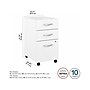 Bush Business Furniture Hybrid 3-Drawer Mobile Vertical File Cabinet, Letter/Legal Size, Lockable, White (HYF216WHSU-Z)~#|#~sp147696192_sc7