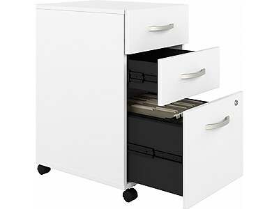 Hybrid 3-Drawer Mobile Vertical File Cabinet