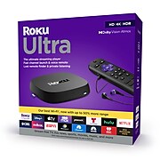 Roku Ultra 4800R Streaming Device HD/4K/HDR/Dolby Vision with Dolby Atmos, Bluetooth Streaming, and Roku Voice Remote, Black