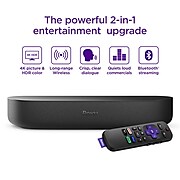 Roku Streambar 4K/HD/HDR Streaming Media Player & Premium Audio, All In One (9102R)