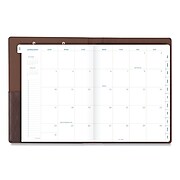 AT-A-GLANCE® Signature Collection Monthly Clipfolio, 11 x 8, Distressed Brown, 2022