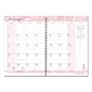 House of Doolittle™ Recycled Breast Cancer Awareness Monthly Planner/Journal, 10 x 7, Pink, 2022