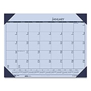 House of Doolittle™ Recycled EcoTones Sunset Orchid Monthly Desk Pad Calendar, 22 x 17, 2022