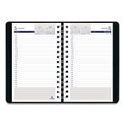 Blueline® DuraGlobe Daily Planner Ruled For 30-Minute Appointments, 8 x 5, Black, 2022