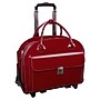 McKlein W Series Leather Briefcase, Laptop Compatible, Rolling, Red (94366)~#|#~sp147786102_sc7