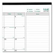 Brownline® EcoLogix Monthly Desk Pad Calendar, 22 x 17, 2022