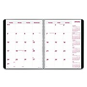Brownline® DuraFlex 14-Month Planner, 8.88 x 7.13, Black, 2022