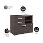 Bush Business Furniture Hybrid 26" Office Storage Cabinet with Drawers and 2 Shelves, Storm Gray (HYF130SGSU-Z)~#|#~sp147787977_sc7