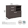 Bush Business Furniture Hybrid 26" Office Storage Cabinet with Drawers and 2 Shelves, Storm Gray (HYF130SGSU-Z)~#|#~sp147787978_sc7