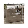 Bush Business Furniture Hybrid 26" Office Storage Cabinet with Drawers and 2 Shelves, Modern Hickory (HYF130MHSU-Z)~#|#~sp147787990_sc7
