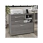 Bush Business Furniture Hybrid 26" Office Storage Cabinet with Drawers and 2 Shelves, Platinum Gray (HYF130PGSU-Z)~#|#~sp147787998_sc7