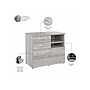 Bush Business Furniture Hybrid 26" Office Storage Cabinet with Drawers and 2 Shelves, Platinum Gray (HYF130PGSU-Z)~#|#~sp147787999_sc7