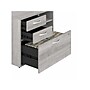 Bush Business Furniture Hybrid 26" Office Storage Cabinet with Drawers and 2 Shelves, Platinum Gray (HYF130PGSU-Z)~#|#~sp147788003_sc7
