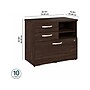 Bush Business Furniture Hybrid 26" Office Storage Cabinet with Drawers and 2 Shelves, Black Walnut (HYF130BWSU-Z)~#|#~sp147788016_sc7