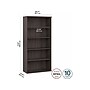 Bush Business Furniture Hybrid 73"H 5-Shelf Bookcase with Adjustable Shelves, Storm Gray Laminated Wood (HYB136SG-Z)~#|#~sp147788046_sc7