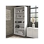 Bush Business Furniture Hybrid 73"H 5-Shelf Bookcase with Adjustable Shelves, White Laminated Wood (HYB136WH-Z)~#|#~sp147788068_sc7