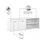 Bush Business Furniture Hybrid 21" Low Storage Cabinet with Doors and 6 Shelves, White (HYS160WH-Z)~#|#~sp147788092_sc7