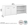Bush Business Furniture Hybrid 21" Low Storage Cabinet with Doors and 6 Shelves, White (HYS160WH-Z)~#|#~sp147788093_sc7