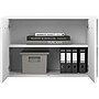 Bush Business Furniture Hybrid 21" Low Storage Cabinet with Doors and 6 Shelves, White (HYS160WH-Z)~#|#~sp147788095_sc7