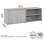 Bush Business Furniture Hybrid 21" Low Storage Cabinet with Doors and 6 Shelves, Platinum Gray (HYS160PG-Z)~#|#~sp147788107_sc7