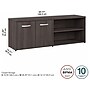 Bush Business Furniture Hybrid 21" Low Storage Cabinet with Doors and 6 Shelves, Storm Gray (HYS160SG-Z)~#|#~sp147788121_sc7