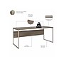 Bush Business Furniture Hybrid 72"W Computer Table Desk with Metal Legs, Modern Hickory (HYD373MH)~#|#~sp148019786_sc7