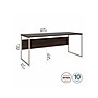 Bush Business Furniture Hybrid 72"W Computer Table Desk with Metal Legs, Black Walnut (HYD373BW)~#|#~sp148019798_sc7