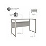 Bush Business Furniture Hybrid 48"W Computer Table Desk with Metal Legs, Platinum Gray (HYD148PG)~#|#~sp148019965_sc7