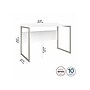 Bush Business Furniture Hybrid 48"W Computer Table Desk with Metal Legs, White (HYD148WH)~#|#~sp148019981_sc7
