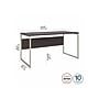 Bush Business Furniture Hybrid 60"W Computer Table Desk with Metal Legs, Storm Gray (HYD360SG)~#|#~sp148020050_sc7