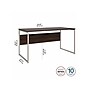 Bush Business Furniture Hybrid 60"W Computer Table Desk with Metal Legs, Black Walnut (HYD360BW)~#|#~sp148020068_sc7