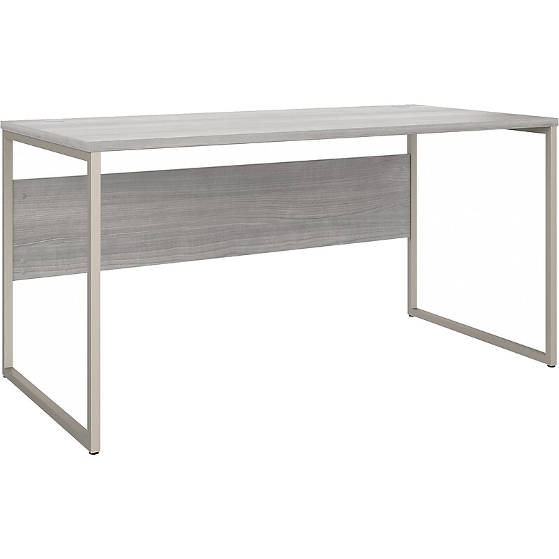 Bush Business Furniture Hybrid 60"W Computer Table Desk with Metal Legs, Platinum Gray (HYD360PG) image 1