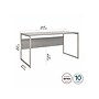 Bush Business Furniture Hybrid 60"W Computer Table Desk with Metal Legs, Platinum Gray (HYD360PG)~#|#~sp148020083_sc7