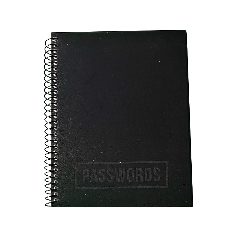 RE-FOCUS THE CREATIVE OFFICE 5.5" x 7" Small Password Keeper Book, Black (11003) image 1
