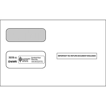 ComplyRight Moisture Seal ACA 1095-C Tax Form Envelope, White, 50/Pack (1095CENV50)