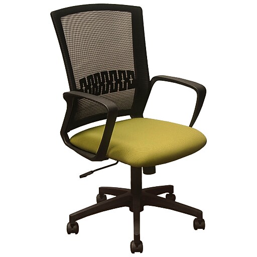 Shop Staples for Advantage Black Mesh Office Chairs Green Padded Seat