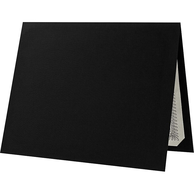 LUX Certificate Holders, 9 1/2" x 11", Deep Black Linen, 250/Pack (L185DDBLK100250) image 1