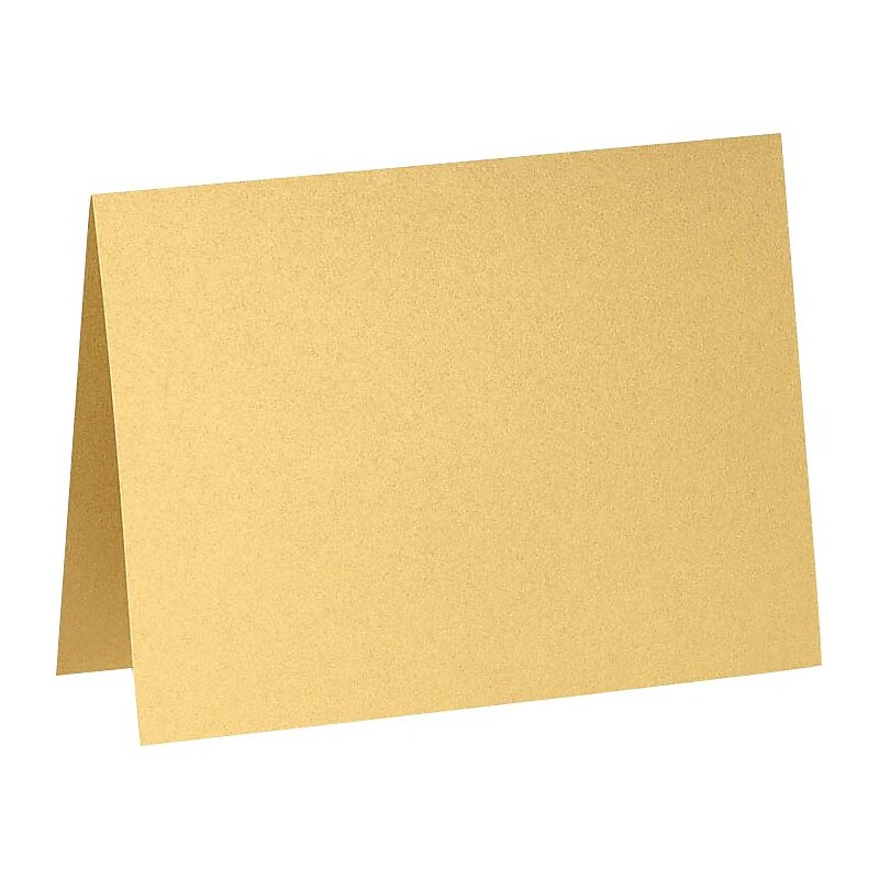 LUX A2 Folded Card (4 1/4 x 5 1/2) 50/Pack, Gold Metallic (PGCST940-50) image 1