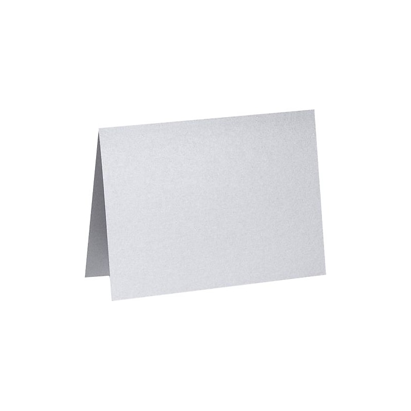 LUX A6 Folded Card (4 5/8 x 6 1/4) 50/Pack, Silver Metallic (PGCST919-50) image 1