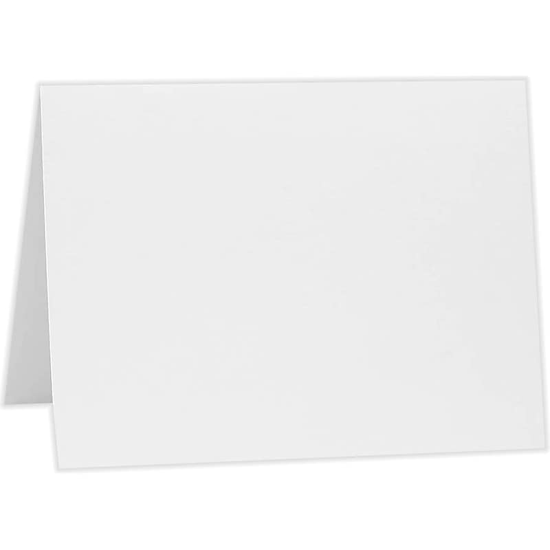 LUX A6 Folded Card (4 5/8 x 6 1/4) 50/Pack, 80lb. Bright White (A6FW-50) image 1
