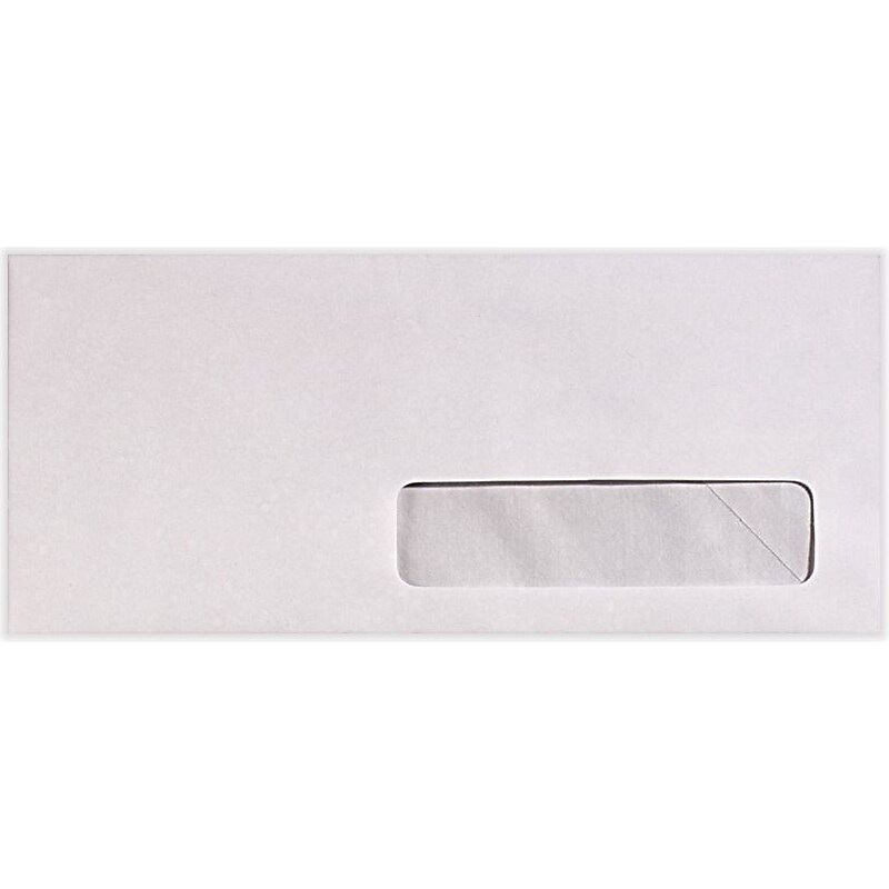 LUX Moistenable Glue #10 Window Envelope, 4 1/8" x 9 1/2", Bright White, 50/Pack (82624-50) image 1