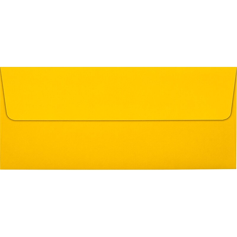 LUX Square Flap Self Seal #10 Invitation Envelope, 4 1/2" x 9 1/2", Sunflower, 50/Pack (EX4860-12-50) image 1