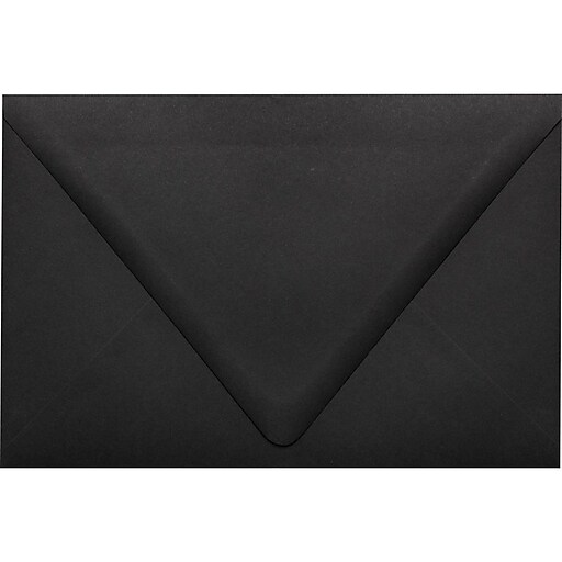 LUX 6 x 9 Booklet Contour Flap Envelopes 50/Pack, Midnight Black (1820