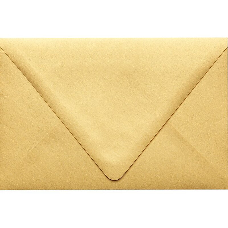 LUX 6 x 9 Booklet Contour Flap Envelopes 50/Pack, Gold Metallic (1820-07-50) image 1