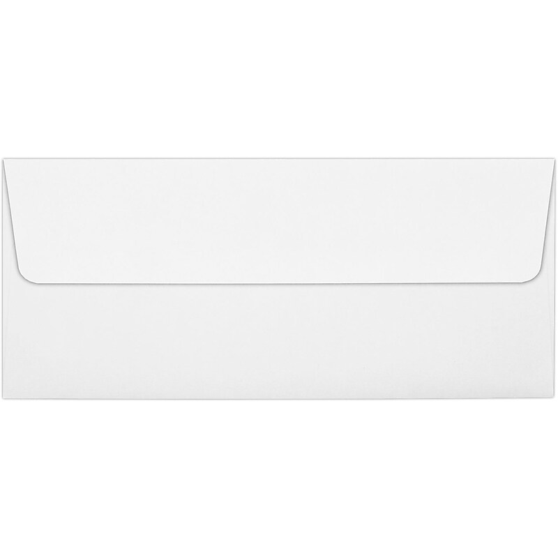 LUX Peel & Seel Self Seal #10 Invitation Envelope, 4 1/2" x 9 1/2", White, 50/Pack  (4860-80W-50) image 1