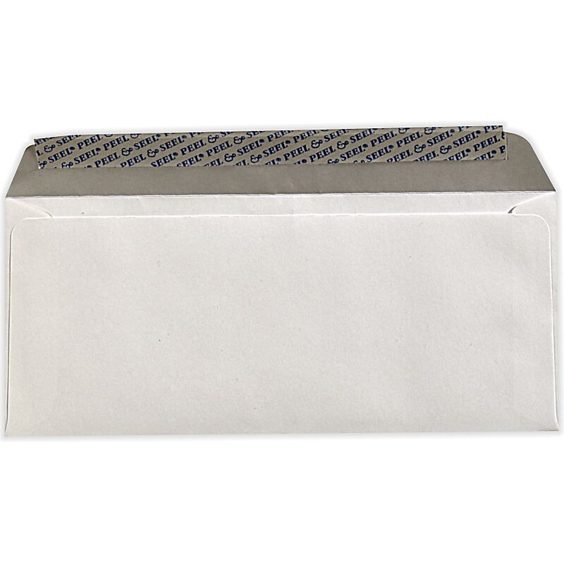 LUX Peel & Seel Self Seal #10 Business Envelope, 4 1/2" x 9 1/2", White, 500/Pack  (75746-500) image 1
