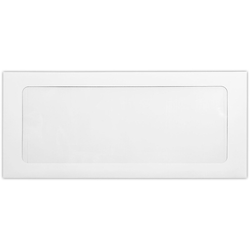 LUX #10 Full Face Window Envelopes (4 1/8 x 9 1/2) 50/Pack, 28lb. Bright White (FFW-10-50) image 1
