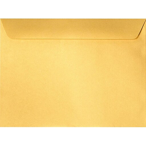 LUX 9 x 12 Booklet Envelopes 50/Pack, Gold Metallic (53500750) Staples